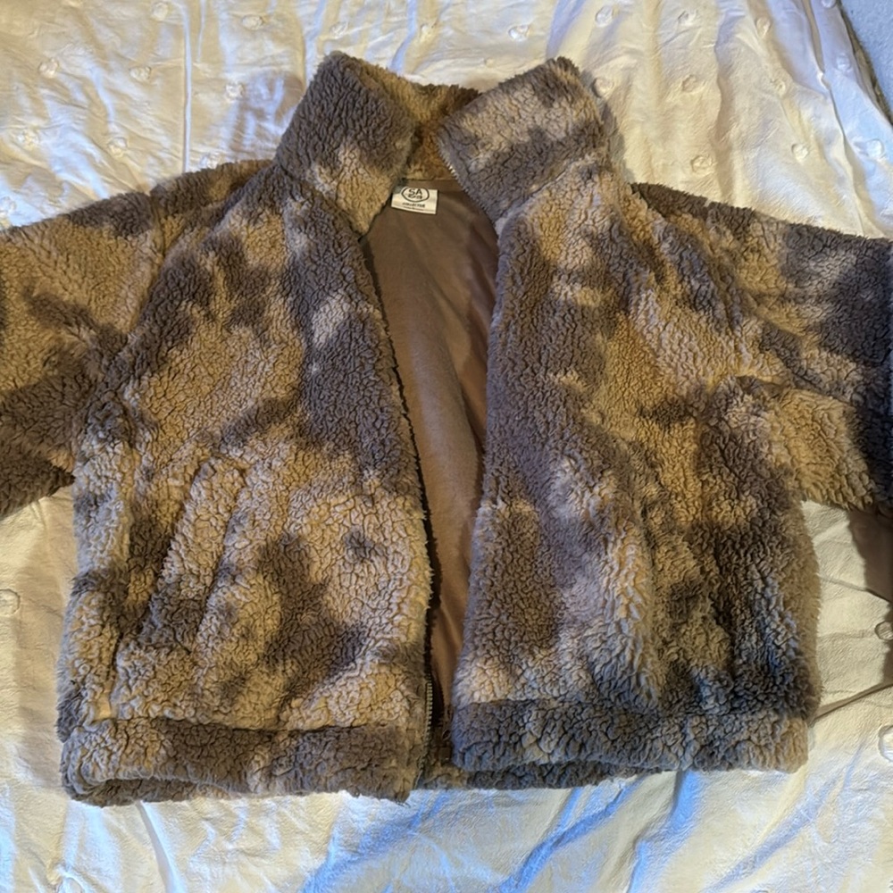 Tan Sherpa zip up